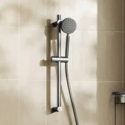 Afbeelding 1 Saniclear Iron glijstangset met Vision handdouche verouderd ijzer - gunmetal