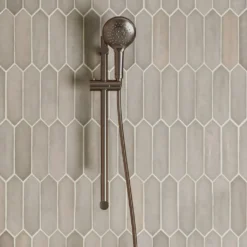 Afbeelding 1 Saniclear Antique glijstangset met 2 standen handdouche verouderd messing