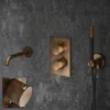 Afbeelding 1 Saniclear Antique Stripes Pro inbouw badkraan verouderd messing
