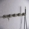Afbeelding 1 Saniclear Plus Stripes Pro inbouw badkraan met 20cm uitloop RVS