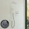 Afbeelding 1 Saniclear Vision Stripes Pro opbouw regendouche met 20x30cm hoofddouche chroom
