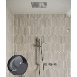 Afbeelding 1 Saniclear Plus Stripes Pro inbouw regendouche met inbouw douchekop 30x30cm, glijstang en staafhanddouche chroom