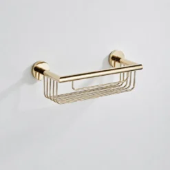 Afbeelding 1 Saniclear Dorado shampoo houder / doucherek 30cm goud