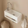 Afbeelding 1 Saniclear Bali solid surface fontein 36x20cm links