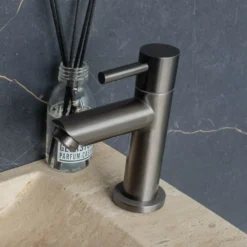 Afbeelding 1 Saniclear Iron fonteinkraan verouderd ijzer - gunmetal