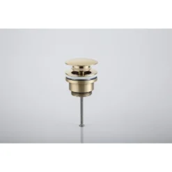 Afbeelding 1 Saniclear Brass clickwaste messing geborsteld - goud mat