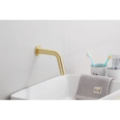 Afbeelding 1 Saniclear Brass inbouw toiletkraan messing geborsteld - goud mat