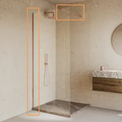 Afbeelding 1 Saniclear Copper Redro profielset geborsteld koper