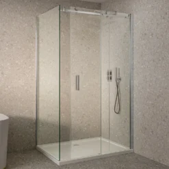 Afbeelding 1 Saniclear Supreme douchecabine rechthoek 120x80cm anti-kalk chroom
