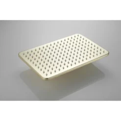 Afbeelding 1 Saniclear Vision rechthoekige douchekop 30x20cm messing geborsteld - goud mat