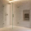 Afbeelding 1 Saniclear Exclusive profielloze douchecabine 90x90cm met 90cm deur RVS