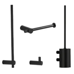 Afbeelding 1 Saniclear Academy toiletaccessoiresset 4-delig zwart mat
