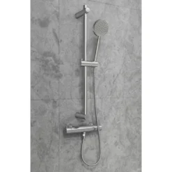 Afbeelding 1 Saniclear Exclusive doucheset met thermostatische kraan, handdouche en glijstang RVS