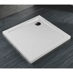 Afbeelding 1 Saniclear Athene vierkante SMC douchebak 90x90cm wit