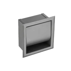Afbeelding 1 Saniclear Iron inbouw toiletrolhouder met klep gunmetal - verouderd ijzer