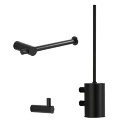 Afbeelding 1 Saniclear Academy toiletaccessoiresset 3-delig zwart mat
