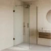 Afbeelding 1 Saniclear Modern Antique douchecabine 90x80 met 80cm deur verouderd messing