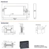 Afbeelding 11 Saniclear Modern douchecabine 100x80 met 80cm deur anti-kalk chroom