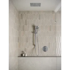 Afbeelding 2 Saniclear Cube inbouw regendouche rond met inbouw douchekop 30x30cm, glijstang en 2 standen handdouche chroom