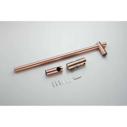 Afbeelding 2 Saniclear Copper glijstangset met staafhanddouche geborsteld koper