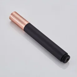 Afbeelding 2 Saniclear Cube Stripes Pro inbouw regendouche met inbouw douchekop 30x30cm en staafhanddouche geborsteld koper
