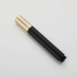 Afbeelding 2 Saniclear Cube Stripes Pro inbouw regendouche met inbouw douchekop 30x30cm en staafhanddouche geborsteld messing - mat goud