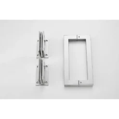 Afbeelding 2 Saniclear Modern Exclusive brons glas douchecabine 80x80cm met 80cm deur anti-kalk RVS