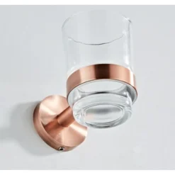 Afbeelding 2 Saniclear Copper glashouder geborsteld koper