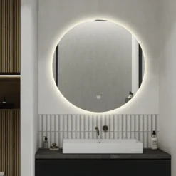 Afbeelding 2 Saniclear Circle ronde spiegel met LED verlichting 80cm incl. spiegelverwarming