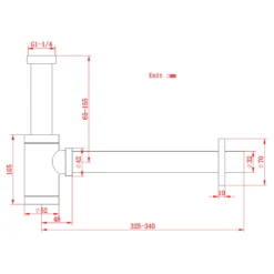 Afbeelding 2 Saniclear Nero design sifon zwart mat