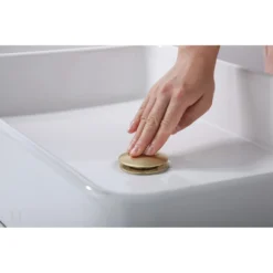 Afbeelding 2 Saniclear Brass clickwaste messing geborsteld - goud mat