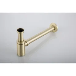 Afbeelding 2 Saniclear Brass design sifon messing geborsteld - goud mat