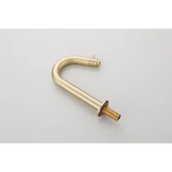 Afbeelding 2 Saniclear Brass gebogen fonteinkraan messing geborsteld - goud mat