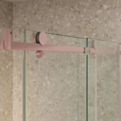 Afbeelding 2 Saniclear Supreme douchedeur 90-100cm geborsteld koper