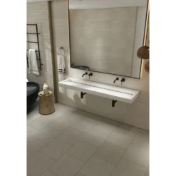 Afbeelding 2 Saniclear Hoya solid surface wastafel 140x45,5cm zonder kraangat mat wit