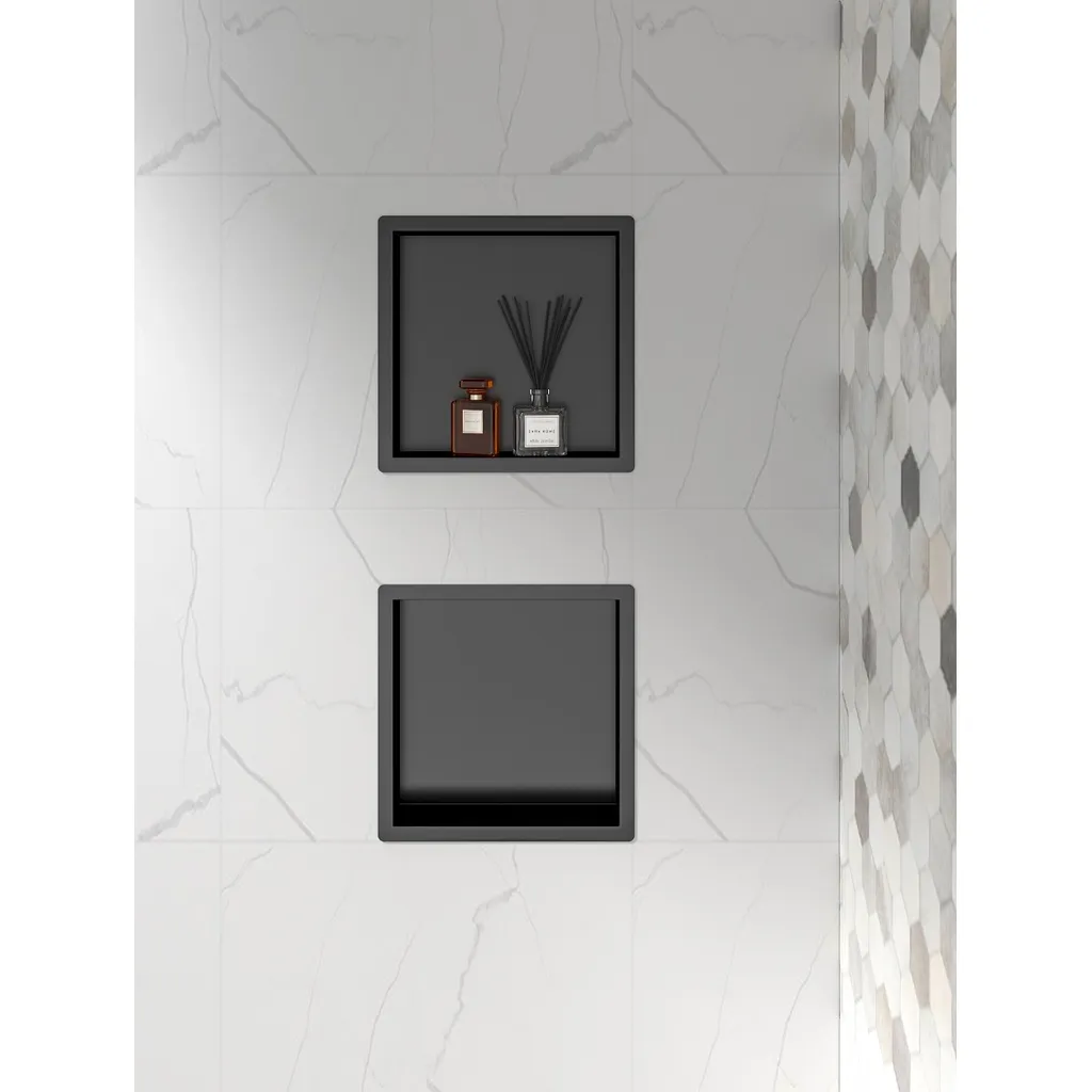 Saniclear Fido inbouwnis 30x30cm mat zwart 2 Afbeelding 2 Saniclear Fido inbouwnis 30x30cm mat zwart