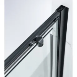 Afbeelding 2 Saniclear Slide black schuif douchedeur 120x200cm zwart mat