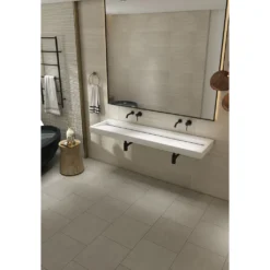 Afbeelding 2 Saniclear Hoya solid surface wastafel 160x45,5cm zonder kraangat mat wit