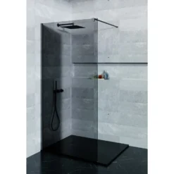 Afbeelding 2 Saniclear Shade douchewand rookglas 120x200cm gunmetal profiel