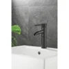 Saniclear Bamboo wastafelkraan met waterval uitloop zwart 8 Afbeelding 2 Saniclear Bamboo wastafelkraan met waterval uitloop zwart