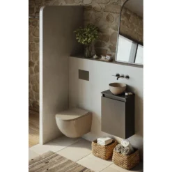 Afbeelding 2 Saniclear Micro waskom voor toilet 23cm taupe