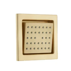 Afbeelding 2 Saniclear Brass inbouw massage jet vierkant geborsteld messing - mat goud