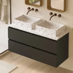 Afbeelding 2 Saniclear Terrazzo toppaneel 121x46cm