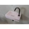 Afbeelding 2 Saniclear Pink Onyx fontein met kraangat rechts 39x22x10cm