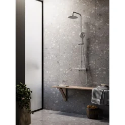 Afbeelding 2 Saniclear Evolution opbouw regendouche met 30cm hoofddouche en 2 standen handdouche RVS