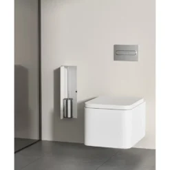 Afbeelding 2 Saniclear Hide inbouw toiletborstel mat wit