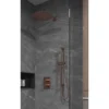 Afbeelding 3 Saniclear Copper inbouw regendouche met 20cm hoofddouche, muurarm en glijstang geborsteld koper