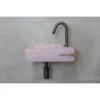 Afbeelding 3 Saniclear Pink Onyx fontein met kraangat rechts 39x22x10cm