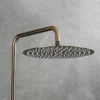 Afbeelding 4 Saniclear Antique inbouwregendouche 30cm met vierkante massagejets en plafondarm verouderd messing