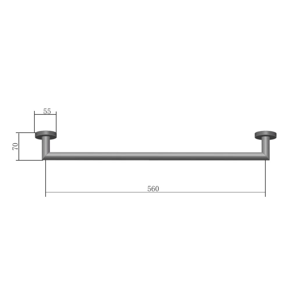 Saniclear Copper handdoekhouder 60cm geborsteld koper 5 Afbeelding 5 Saniclear Copper handdoekhouder 60cm geborsteld koper